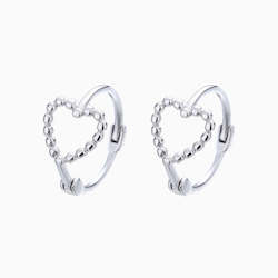 Carina Heart Earrings in s925 with gold plating
