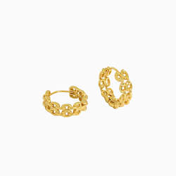 Jewellery: Sophia Cuban Link Chain Earrings in s925 with gold plating