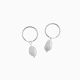 Jacqui Pearl Pendant Earrings in s925 with rhodium plating