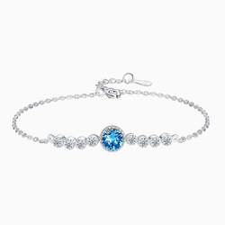 Isabel Blue Crystal Bracelet in s925