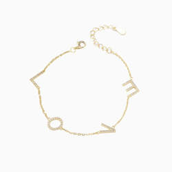 Jewellery: Love Letter Bracelet in s925 with gold plating