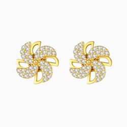 Jewellery: Amy Pinwheel Stud Earrings in s925 with gold plating