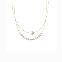 Marjorie Double Layered Pearl Necklace