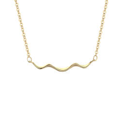 Delilah Wave Necklace in s925 with gold plating