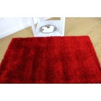 New Arrival Sale - Silky Soft Metro Shaggy Rug Red 60X100CM
