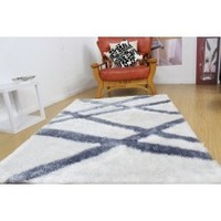 New arrival sale - silky soft metro designer rugs white &. Grey 120x170cm