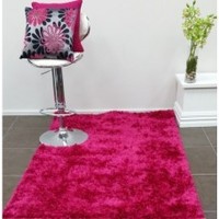 Hand Knotted Gradiation Shaggy Rug Pink 1.2X1.7M ( Nl)