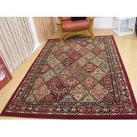 Floor covering: Soft &. Thick heavy duty kohinoor traditional design rug burgundy 160x235cm