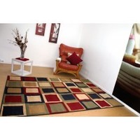 Floor covering: Durable amroha modern design rug multi color 160x235cm