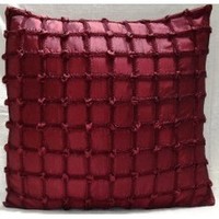 Easy Care Knots Design Silk Cushions Maroon