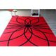 ELEGANT STYLE MODERN DESIGN PRONTO RUG ECLIPSE RED & BLACK 160X235CM