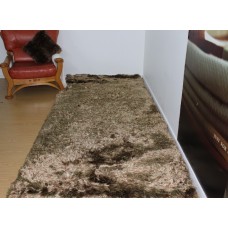 Floor covering: Heavenly soft shaggy runner olive green &. Dark brown 120x300cm(wp)