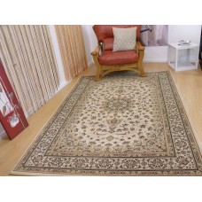 Extra large soft &. Thick heavy duty kohinoor traditional design rug beige 2.4x3.4m
