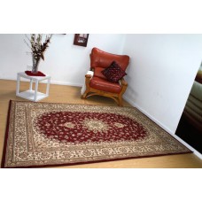 Soft &. Thick heavy duty kohinoor traditional design rug red 160x235cm