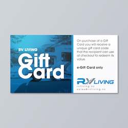 Wholesale trade: RV Living Gift Cards