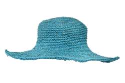 Crochet Hat Garden Lady Turquoise