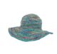 Crochet Hat Rainbow Girl Turquoise Base