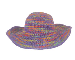 Crochet Hat Rainbow Girl Purple  Base