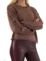 Womenswear: 4 Button Stripe Cardigan
