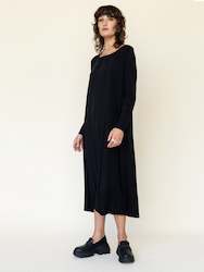 Womenswear: Ruched Hem Cocoon Dress in Black