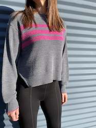 Womenswear: Velour Striped Knit Jumper (NEW COLOURWAY)