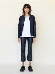 Womenswear: Bootcut Leather Front Paneled Pants
