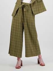 Womenswear: Check Linen Trouser