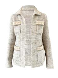 Womenswear: Pistachio Tweed Knit Jacket