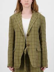 Womenswear: Check Linen Blazer