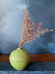 Round Vase | Rough Green  | Glazed