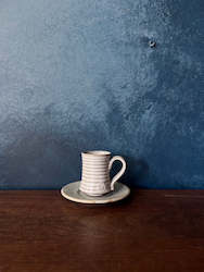 Mug by Sai - Petite - Saucer - White/Black