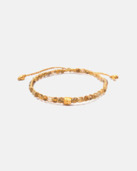 Gemstone Gold: Dark Lemon Quartz Bracelet | Gold