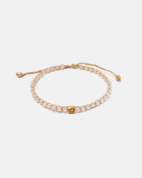 Gemstone Gold: Rose Quartz Bracelet | Gold