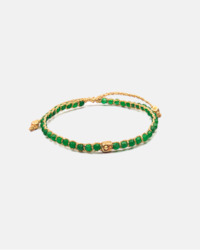 Gemstone Gold: Green Jade Bracelet | Gold