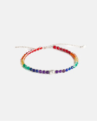 Gemstone Silver: Rainbow Bold Bracelet | Silver