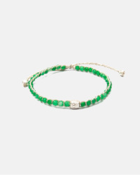 Gemstone Silver: Green Jade Bracelet | Silver