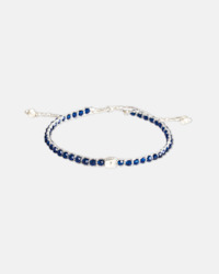 Gemstone Silver: Blue Spinel Bracelet | Silver