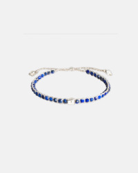 Gemstone Silver: Lapis Lazuli  Bracelet | Silver