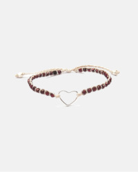 Ruby Heart Bracelet | Silver