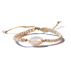 Crystal: Crystal Light Shell Bracelet | Gold