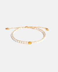 Pearl Round Bracelet | Gold