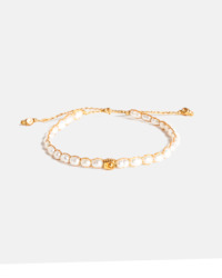 Pearls: Pearl Oval Bracelet | Gold