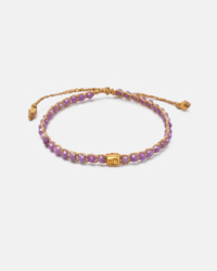 Gemstone Gold: Charoite Bracelet | Gold