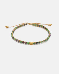 Gemstone Gold: Ruby Zoisite Bracelet | Gold
