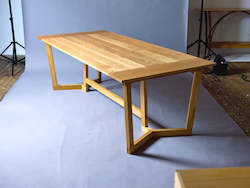 Furniture: Bread board end oak Dining Table