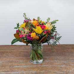 Flower: Beautiful Posy in a Glass Vase