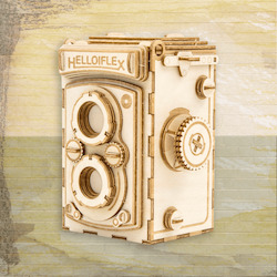 Hobby equipment and supply: Retro Camera Photo Frame 3D Wooden Puzzle