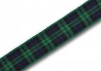 Black Watch tartan ribbon 16mm