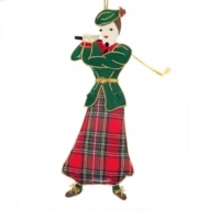 Scottish lady golfer Christmas decoration