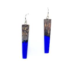 Jewellery: Pohutukawa Deep Blue Earrings